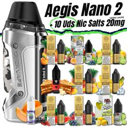 Pack de Inicio Aegis Nano 2 Geekvape + 10 uds Sales 10ml 20mg