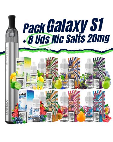 Pack de Inicio - Doric Galaxy S1 (SILVER) VooPoo + 8 uds Sales 10ml 20mg