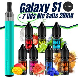 Pack de Inicio - Galaxy S1 VooPoo (Lake Green) + 7 uds Sales 10ml 20mg