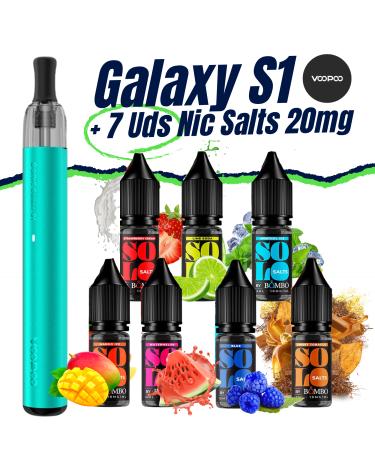 Pack de Inicio - Galaxy S1 VooPoo (Lake Green) + 7 uds Sales 10ml 20mg