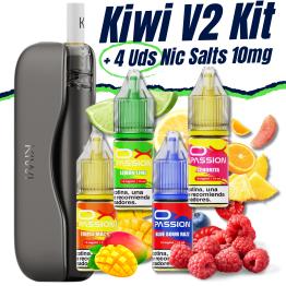 Pack de Inicio - Kiwi Versión V2 - Starter Kit (Iron Gate) + 4 uds Sales 10ml 10mg