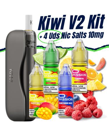 Pack de Inicio - Kiwi Versión V2 - Starter Kit (Iron Gate) + 4 uds Sales 10ml 10mg