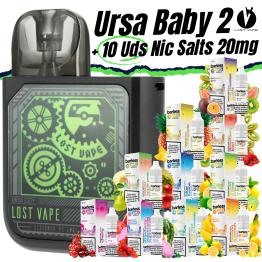 Pack de Inicio Ursa Baby 2 Lost Vape + 10 uds Sales Barless 10ml 20mg