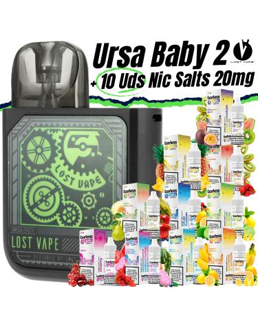 Pack de Inicio Ursa Baby 2 Lost Vape + 10 uds Sales Barless 10ml 20mg