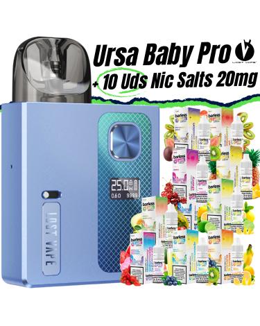 Pack de Inicio Ursa Baby PRO Lost Vape + 10 uds Sales Barless 10ml 20mg