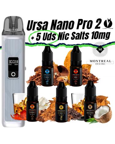 Pack de Inicio Ursa Nano Pro 2 (Iceberg Blue) LOST VAPE + 5 uds Sales Montreal 10ml 10mg