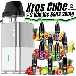 Pack de Inicio Xros Cube + 9 uds Sales Riot 10ml 20mg