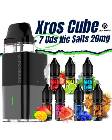 Pack de Inicio - Xros Cube (Black) Vaporesso + 7 uds Sales 10ml 20mg