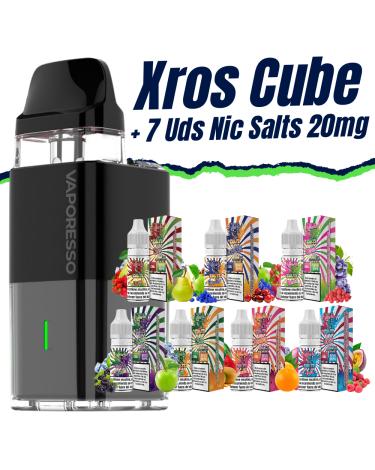 Pack de Inicio - Xros Cube Black - Vaporesso + 7 uds Sales 10ml 20mg