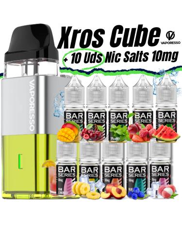 Pack de Inicio Xros Cube (Cyber Lime) - Vaporesso + 10 uds Sales 10ml 10mg