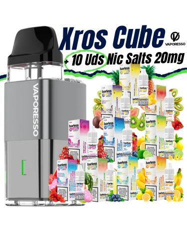 Pack de Inicio Xros Cube (Grey) Vaporesso + 10 uds Sales Barless 10ml 20mg