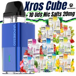 Pack de Inicio Xros Cube (Ocean Blue) Vaporesso + 10 uds Sales Barless 10ml 20mg