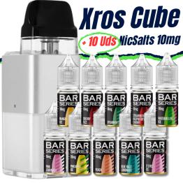 Pack de Inicio Xros Cube (Silver) Vaporesso + 10 uds Sales 10ml 10mg