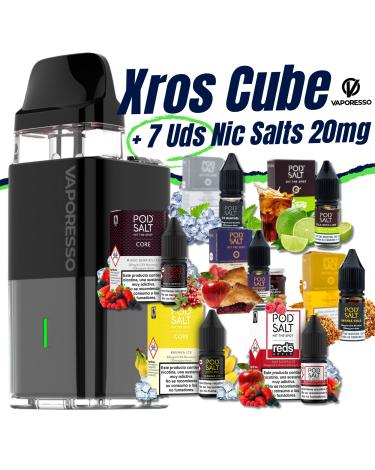 Pack de Inicio - Xros Cube (BLACK) Vaporesso + 7 uds Sales 10ml 20mg