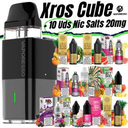 Pack de Inicio Xros Cube Vaporesso + 10 uds Sales 10ml 20mg