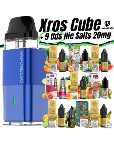 Pack de Inicio Xros Cube OCEAN BLUE + 9 uds Sales 10ml 20mg