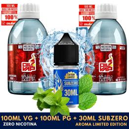 Pack DIY - Aroma Subzero Halo 30ml + 100ml VG + 100ml PG OIl4Vap