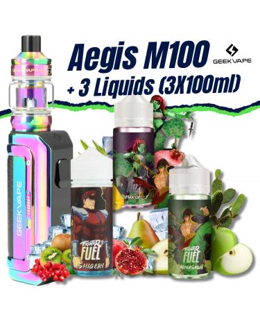 Pack Kit Aegis M100 - Mini 2 (Rainbow) + 3 Líquidos (3x100ml)