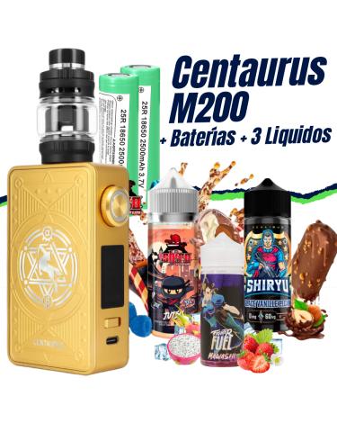 Pack Kit Centaurus M200 (Golden Knight) + 2 Baterías + 3 Líquidos (3x100ml)