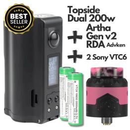 Pack Mod BF Topside Dual 10ml 200w + Artha Gen V2 + 2 Baterías Sony VTC6 18650