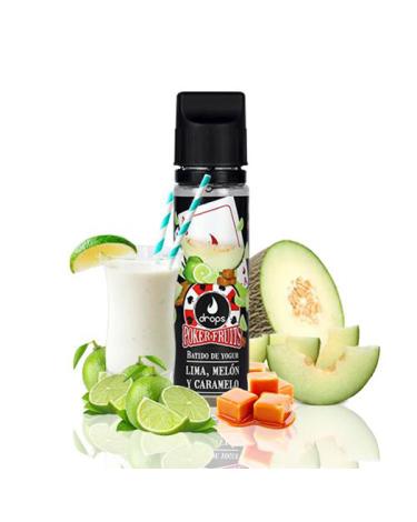 POKER FRUITS Batido de Lima Melón Caramelo【50ml】- DROPS