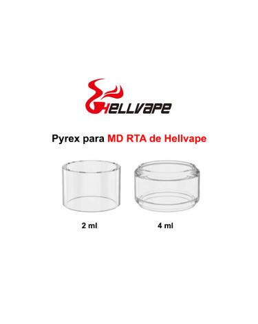 Pyrex 2ml/4ml para MD RTA - Hellvape