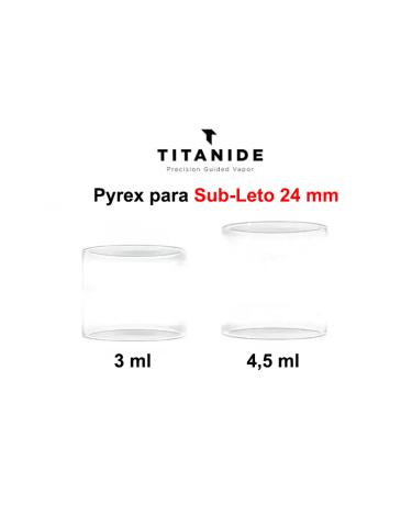 Pyrex/Glass de 3ml/4.5ml para Sub-Leto 24mm - Titanide