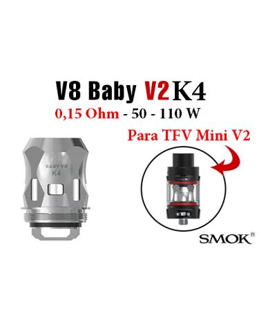 Resistencias Baby V2 K4 TFV8 V2 / TFV Mini V2 – TFV8 Baby V2 Coils