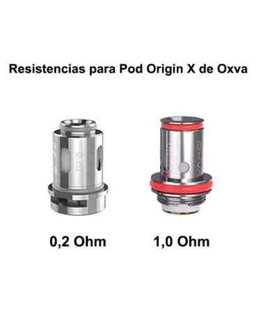 Resistencias UNICOIL de recambio para Pod Origin X de Oxva 0,2 ohm y 1,0 ohm