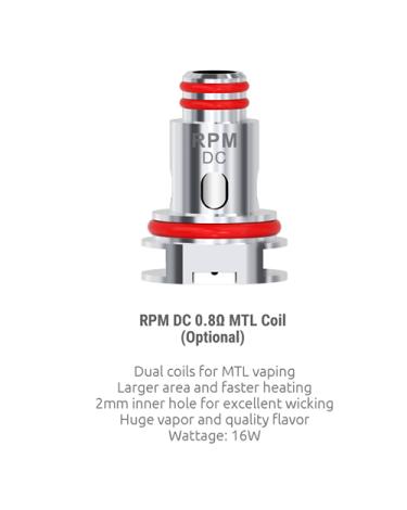 Resistencias RPM DC 0.8Ω MTL - Smok