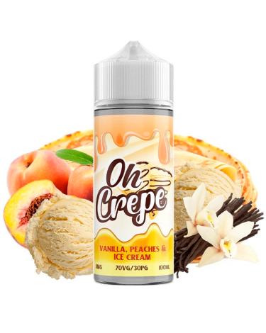 Vanilla Peaches & Ice Cream 100ml + Nicokits - Oh Crepe by VapeIQ